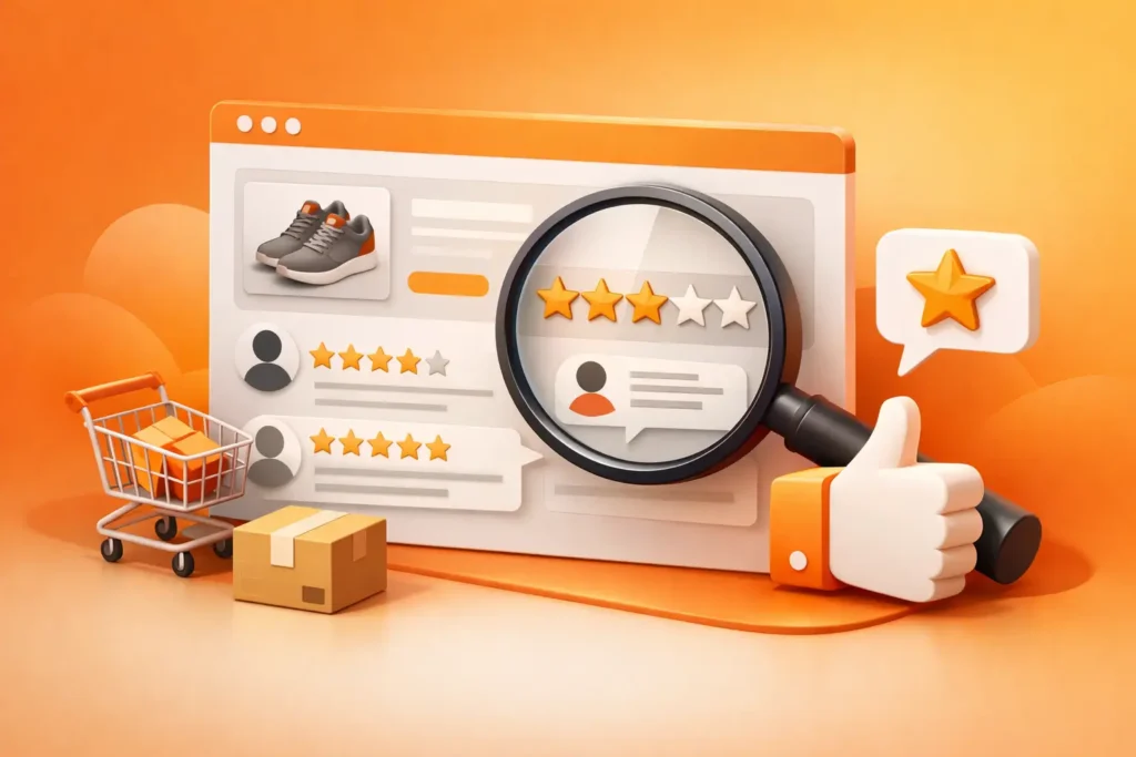 Reviews beoordelen bij webshop laten bouwen