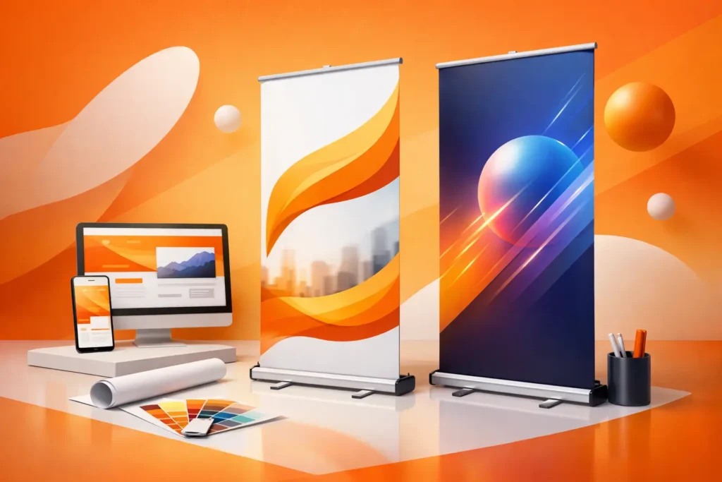 Roll up banner ontwerpen dat echt opvalt